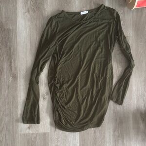 Elegant Olive Long Sleeve Women's Tee